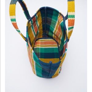 🆕 ZARA Plaid Print Tote Bag